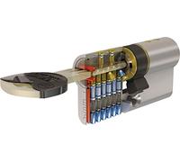 tesa Cylindre européen TX853040L TX80 – 30 x 40 mm, finition laiton, came longue