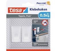 tesa tesa crochet adhésif papier peint & plâtre - crochet auto-adhésif - Ideal pour la fixation de guirlandes et guirlandes lumineuses - peut contenir jusquà