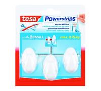 tesa Crochets Powerstrips Petit Ovale – chrome – Quantité 1