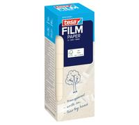 tesa Ruban adhésif tesafilm PAPER transparent, inscriptible, déchirable à la main – 8x19mmx33m