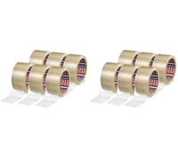 Tesa tesapack 4280 PP Paketband im 6er Pack - Universal Klebeband zum Verpacken von Paketen und Kartons - transparent - 6 Rollen je 66 m x 50 mm (Lot de 2)