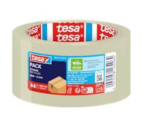 Tesa tesapack STRONG RECYCLED - Ruban adhésif pour colis en plastique 100% recyclé, ruban adhésif pour colis de poids moyen - Résistant aux UV et au vieillissement - Transparent - 66 m x 50 mm