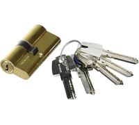 Tesa Cylindre de sécurité T60 30x30 mm pour serrures à profil européen came longue finition laiton