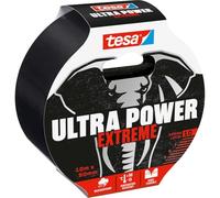 tesa Ultra Power Extreme Ruban de réparation - Noir - 10 m x 50 mm | Ruban adhésif à adhérence ultra-forte, même sur des surfaces rugueuses - Résistant aux intempéries et déchirable à la main