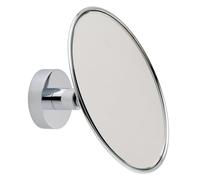 Tesa Visioon - Miroir Mural Grossissant 3x - Miroir Maquillage Rond pour Montage Facile - Fixation Sans Percer sur Carrelage, Métal et Autres Surfaces - Diamètre 14 cm, Argenté