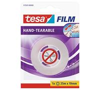 tesa Ruban adhésif déchirable à la main 19 mm x 25 m transparent, 3 rouleaux