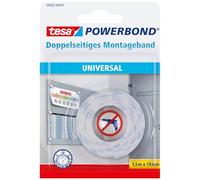 tesa Adhésif double-face de montage Powerbond Universal blanc 1,5 m x 19 mm (acrylate)