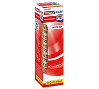 tesa Ruban adhésif transparent - Résistant au vieillissement et au déchirement - 10 m x 19 mm Pack 8
