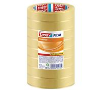 tesa Ruban adhésif tesafilm Standard transparent 19 mm x 66 m – Pack de 8