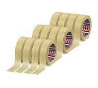 tesakrepp 4323 Basic ruban adhésif de masquage pour peintres - pour travaux de peinture légers à l'intérieur - beige clair - 50 m x 25 mm chaque| pack de 12