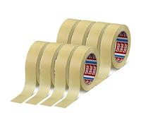 tesakrepp 4323 Basic Ruban de masquage pour peintre - pour travaux de peinture légers en intérieur - beige clair - 50 m x 38 mm chaque | Pack de 8