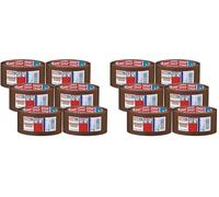 tesapack 4024 Ruban adhésif universel pour paquets en film PE - ruban adhésif d'expédition pour déroulement silencieux - résistant aux intempéries et au vieillissement - marron - 66m x 5cm |6 pièces