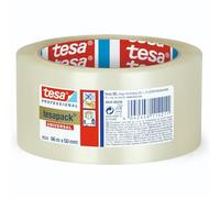 tesapack 4024 Universal PP - 66 m x 50 mm - transparent - 36 rouleaux | Ruban adhésif d'emballage en film PP à déroulement silencieux - Ruban adhésif résistant aux intempéries et au vieillissement