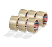 tesapack 4280 Ruban adhésif colis PP - 66 m x 50 mm - transparent - 6 rlx | Ruban adhésif d'emballage en film PP - Ruban pour colis légers et moyennement lourds - Ruban adhésif facile à dérouler