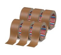 tesapack 4313 Ruban adhésif papier - 50 m x 50 mm - marron - 6 rouleaux | Ruban adhésif pour colis légers et moyennement lourds - Ruban sans solvant ni chlore - Ruban adhésif à déroulement silencieux
