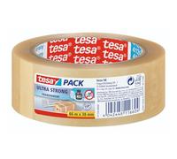 Tesapack Ultra Strong - Ruban Adhésif d'Emballage en PVC Solide et Sécurisé - Transparent - 66 m x 38 mm
