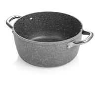 Tescoma 602474 Casserole anti-adhésive effet pierre Ø 24 cm Capacité 4,4 l i-PREMIUM Stone