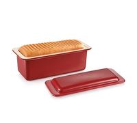 Tescoma 622214 Delícia Moule céramique à Pain de mie, Rouge, 22x12x19 cm