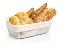 Tescoma 900829 Panier à pain en métal émaillé et intérieur en coton 18,5 x 28,5 cm, ligne Online