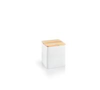Tescoma 900838 Boîte de rangement en métal avec couvercle en bambou 10 x 10 x 10,5 cm