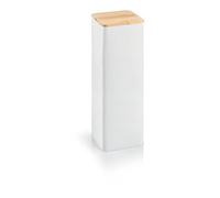 Tescoma 900841 Boîte de rangement en métal avec couvercle en bambou 10 x 10 x 28,5 cm