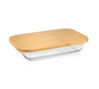 Tescoma 900849 Plat à rôtir en verre avec couvercle en bambou, 31 x 19 cm, ligne Online