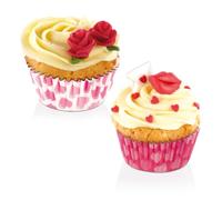 Tescoma Delícia cœurs Cups Cuisson Miniature, Couleurs Assorties, 4 cm, Lot de 100