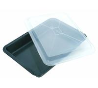 Tescoma Delicia Plaque à pâtisserie profonde avec couvercle en plastique 33 x 23 cm