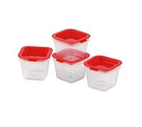 Tescoma Purity Lot de 4 mini boîtes de congélation hygiéniques en plastique transparent