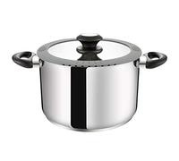 Tescoma T727925 Pot Profond avec Couvercle Ø 24 cm, 7 l Smartcover, Argenté