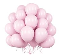 Teselife Ballons Pastel Rose, 50Pièces 12Pouces Macaron Rose Ballon Arche Guirlande Fille Femmes Anniversaire Baptême Douche Bébé Révélation Genre Mariage Proposition Valentin Douche Nuptiale Déco