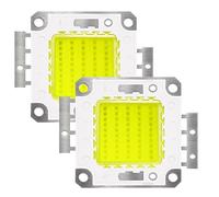 Tesfish 2PCS Puce LED 50W Blanc 6000K COB Chip pour Lumière d'Inondation, Plafonnier Lampe à Économie d'Énergie Haute Puissance