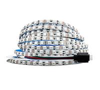 Tesfish Ruban LED 12V RGB, 5mm de large ultra fin Bande LED 5M 3535 IP20 120 LEDs/M, Total 600 LEDs Bande Lumineuse LED Super Brillante Néon LED Lumières de Bande pour Chambre, Décoration de Cuisine