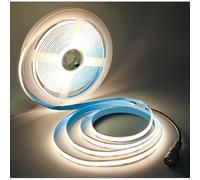 Tesfish Ruban LED LED COB, DC 12V 5 M 480 LEDs/m Blanc naturel 4000K Néon Dimmable Super Brillant Bande Lumineuse 5000 lm avec Connexion DC pour Fête, Comptoir, étagère, Décoration Intérieure