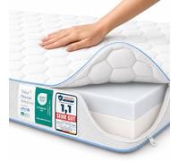 Tesla Dreams Surmatelas MemoLUX de qualité supérieure - 180 x 200 cm - 12 cm - H2/H3 - Mousse à mémoire de forme + mousse confortable - Soulage la pression et ergonomique - Certifié Öko-Tex