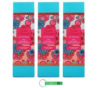 Tesori D´Oriente, Ayurveda Lot de 3 diffuseurs de parfum d'ambiance avec bâtonnets 200 ml + porte-clés Beni Culinari gratuit