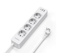 TESSAN 7 en 1 Multiprise 4 Sorties AC avec 3 USB, Rallonge Electrique 2M
