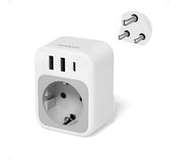 TESSAN Adaptateur Afrique du Sud, Prise Afrique du Sud avec 1 USB C et 2 USB A, Adaptateur Namibie 2500 W, Voyage Accessoires Type M pour Namibie, Botswana, Inde, Népal, Mozambique, Lesotho, Eswatini