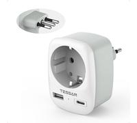 TESSAN Adaptateur Prise Italienne avec 1 USB C et 1 USB A