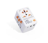 TESSAN Adaptateur Prise Universelle avec 1 USB C et 2 USB A | Travel Adapter, Adaptateur Universel de Voyage France vers USA Japon Canada UK Chine Italie Australie Thaïlande