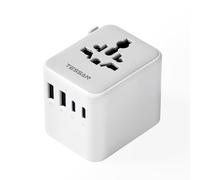 TESSAN Adaptateur Prise Universelle avec 2 USB C et 2 USB A | Chargeur Universel, Adaptateur Universel de Voyage France vers Anglaise UK Irlande USA Canada Australie Chine Japon Thaïlande
