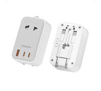 TESSAN Adaptateur Prise Universelle PD 20W, Adaptateur Voyage avec 2 USB C