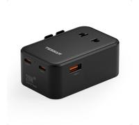 TESSAN Adaptateur Prise Universelle PD 20W, Prise Internationale de Voyage avec 2 USB C et 1 USB A, Adaptateur Universel de Voyage pour Anglaise USA Japon Thaïlande Australie Canada Mexique, Noir