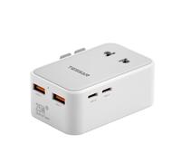 TESSAN Adaptateur Prise Universelle PD 25W avec 2 USB C et 2 USB A