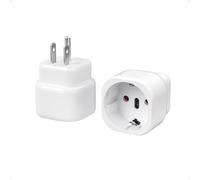 TESSAN Lot de 2 Adaptateur Prise USA Compact, 2500W, Type B | Adaptateur Prise France vers USA, Adapter USA, pour Thaïlande, Canada, Amérique, Pérou, Costa Rica, Mexique, Cuba