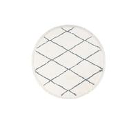 TESSO LIVING Tapis Salon Shaggy 155 X 230 cm Beige Gris, Tapis Chambre Poils Longs Dessin Diamant, Tapis de Sol Ultra Doux