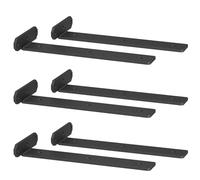TESSTINA Lot 6 Equerre Etagere Murale 30cm, Supports d'Étagère Flottants | Invisible Équerre Charge Lourde 80KG L Metal Fixation Support Flottante Étagère pour Maison Cuisine, Salon et Garage - Noir