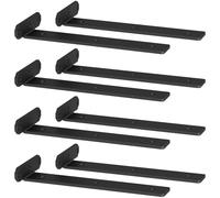TESSTINA Lot 8 Equerre Etagere Murale 30cm, Supports d'Étagère Flottants | Invisible Équerre Charge Lourde 80KG L Metal Fixation Support Flottante Étagère pour Maison Cuisine, Salon et Garage - Noir
