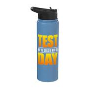 Test Day May the Skills Be with You Exam Day Student Teacher Stainless Steel Insulated Water Bottle