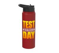 Test Day May the Skills Be with You Exam Day Student Teacher Stainless Steel Insulated Water Bottle